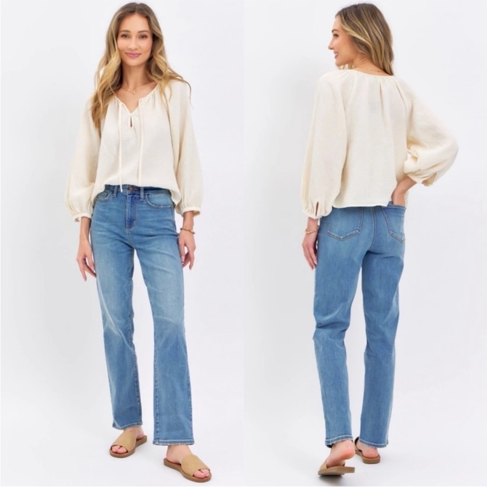 Judy Blue High Waist Straight Denim Jeans